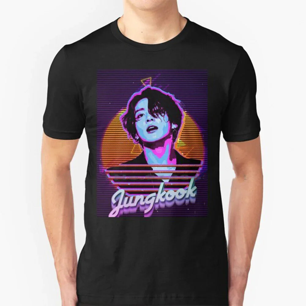 Camiseta Básica BTS Jungkook-PRETO