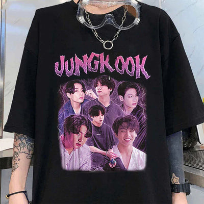 Camiseta Básica Jungkook Style BTS-PRETO