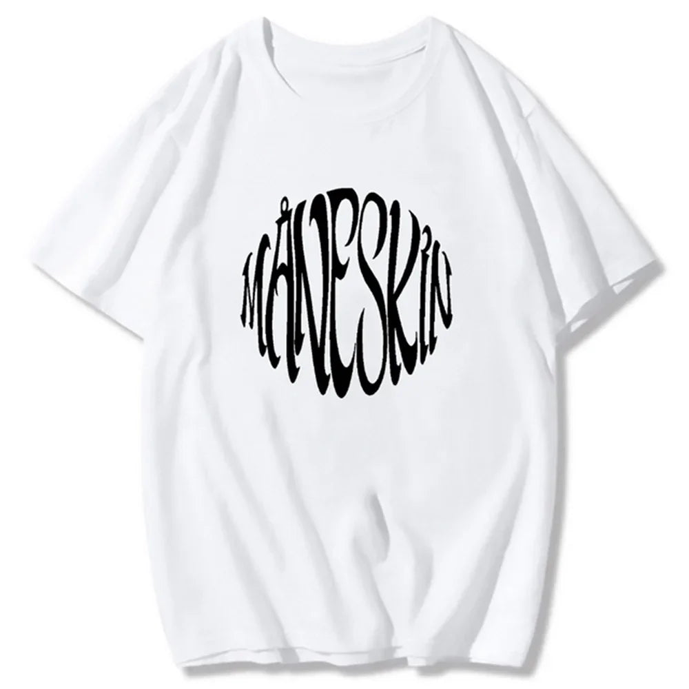 Camiseta Básica Maneskin - branco