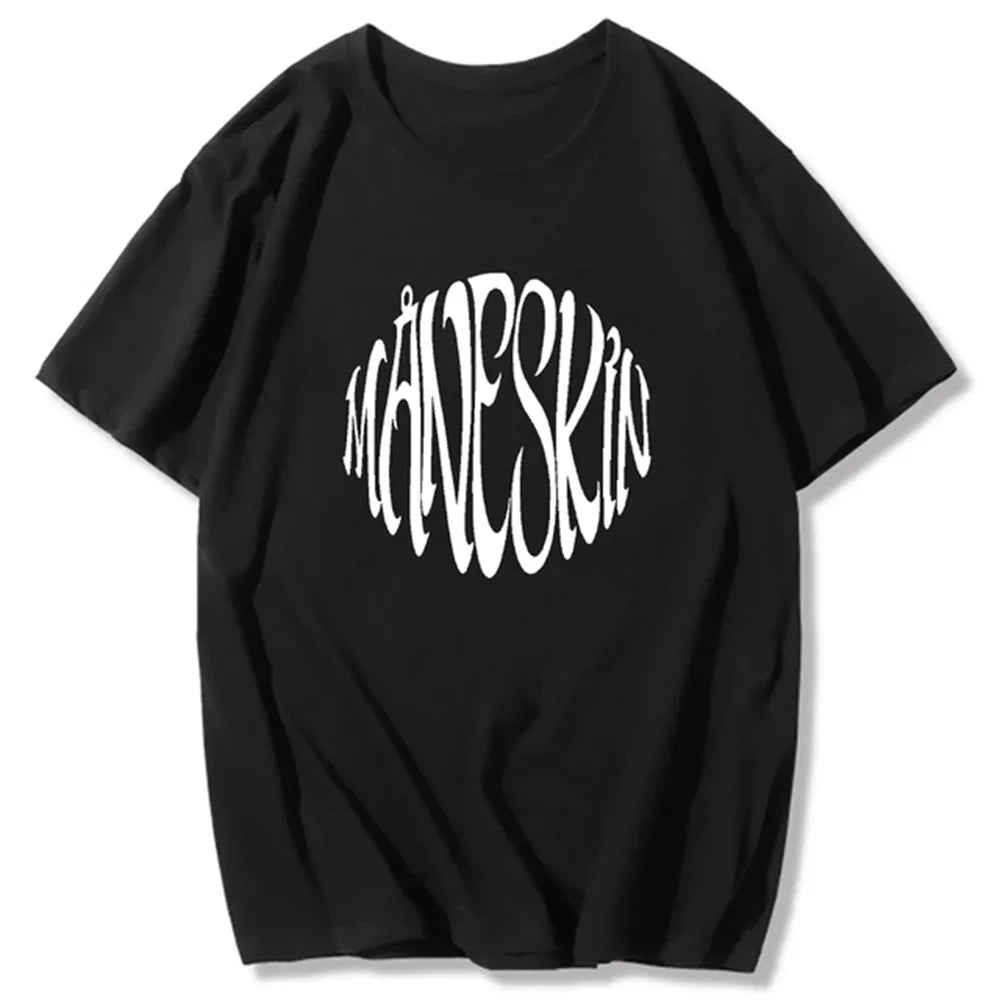 Camiseta Básica Maneskin - preto