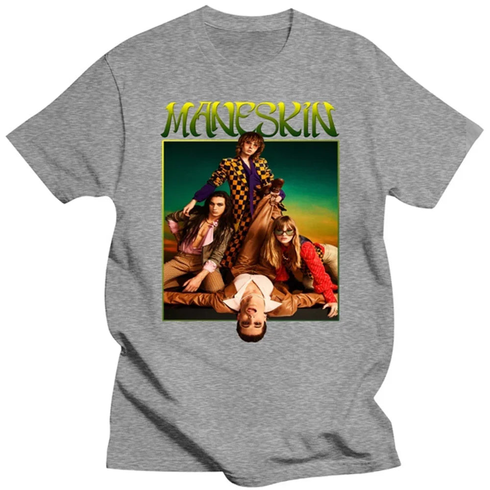 Camiseta Básica Maneskin Relax - cinza