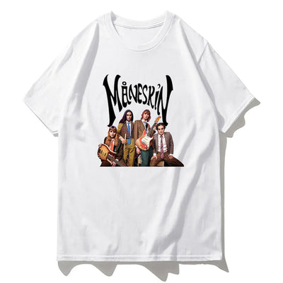 Camiseta Básica Maneskin Vintage Clothes - branco