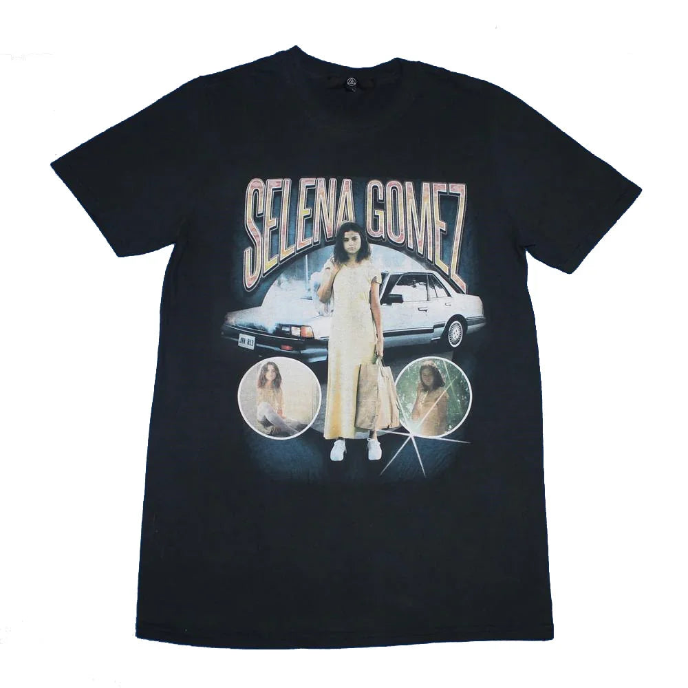 Camiseta Básica Selena Gomez Casual - preto