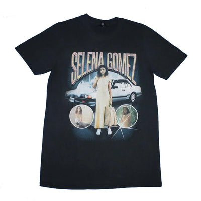 Camiseta Básica Selena Gomez Casual - preto