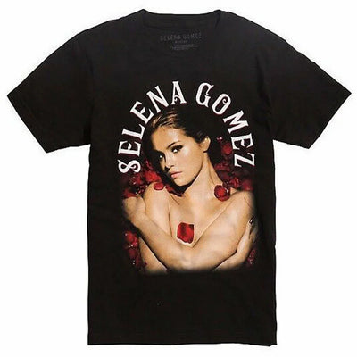 Camiseta Básica Selena Gomez Flowers - preto
