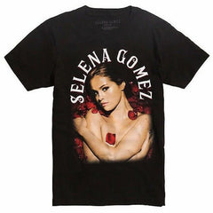 Camiseta Básica Selena Gomez Flowers