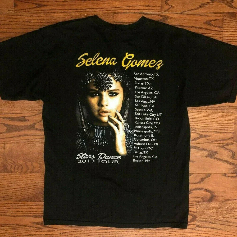 Camiseta Básica Selena Gomez Stars Dance Tour - preto