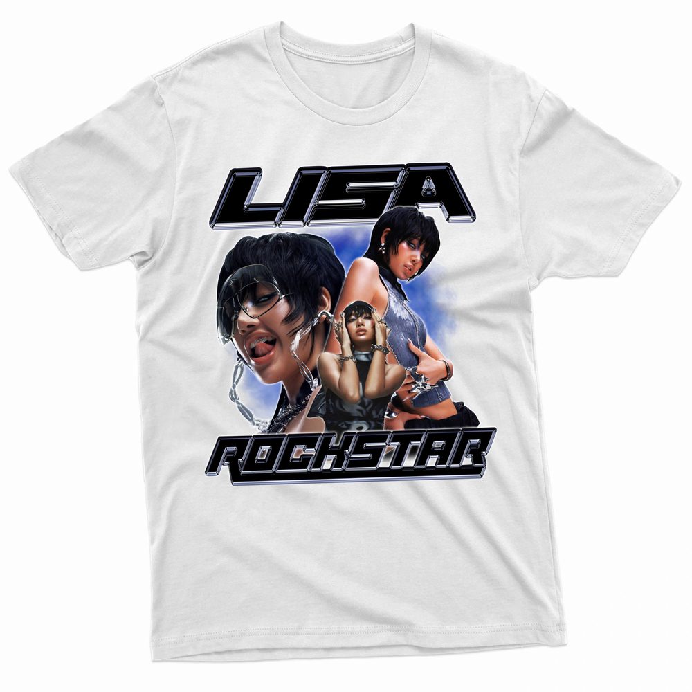 Camiseta Básica Lisa Rockstar Collage