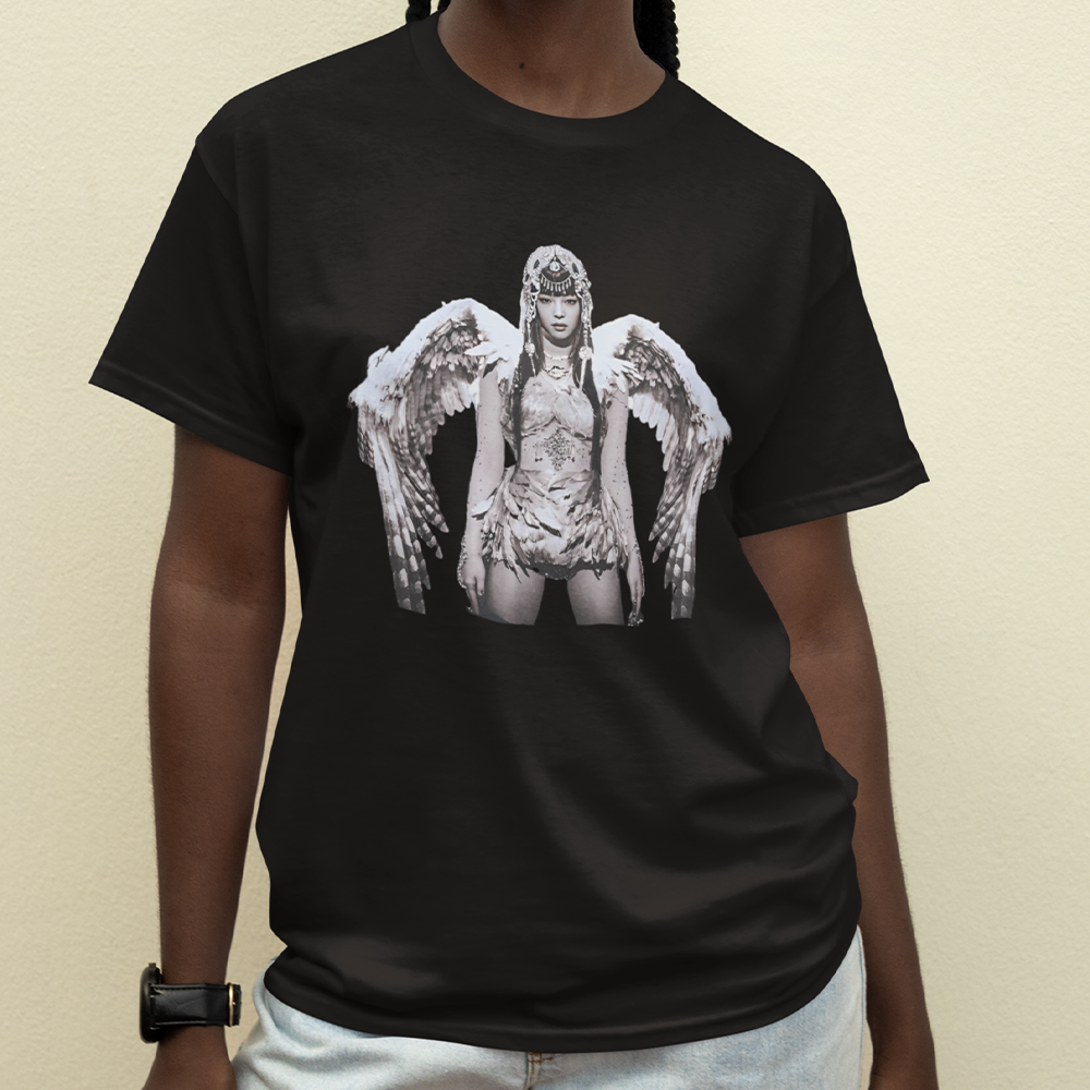 Camiseta Básica Jennie Zen Angel- preto