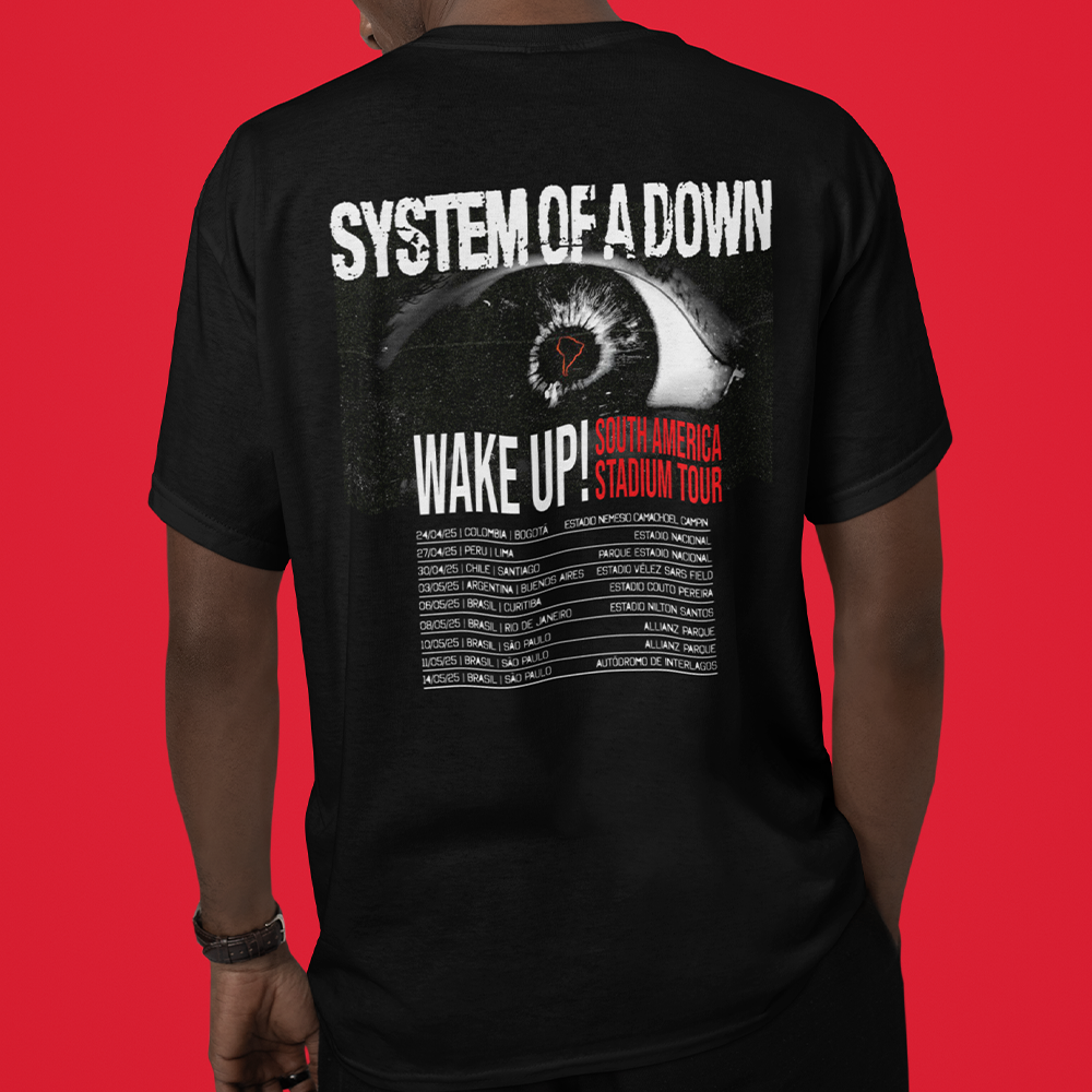 Camiseta Básica Sistem Of A Down Wake Tour