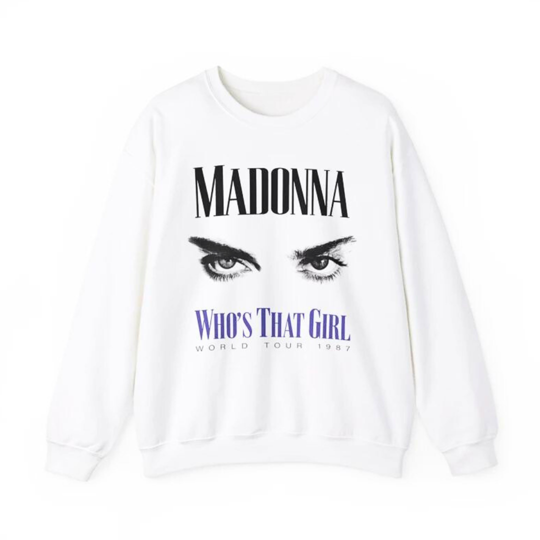 Moletom Gola Redonda Madonna 1987 Branco