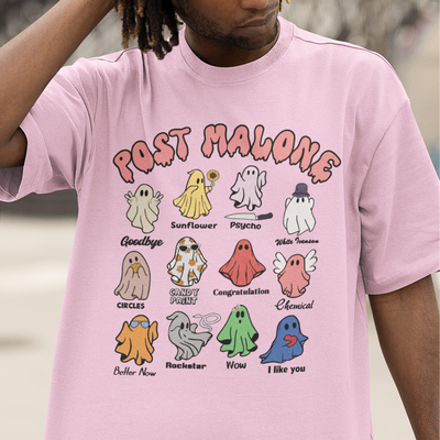 Camiseta Básica Halloween Post Malone Ghost