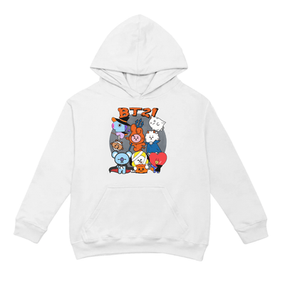 Moletom Canguru BTS Halloween BT21 - Branco