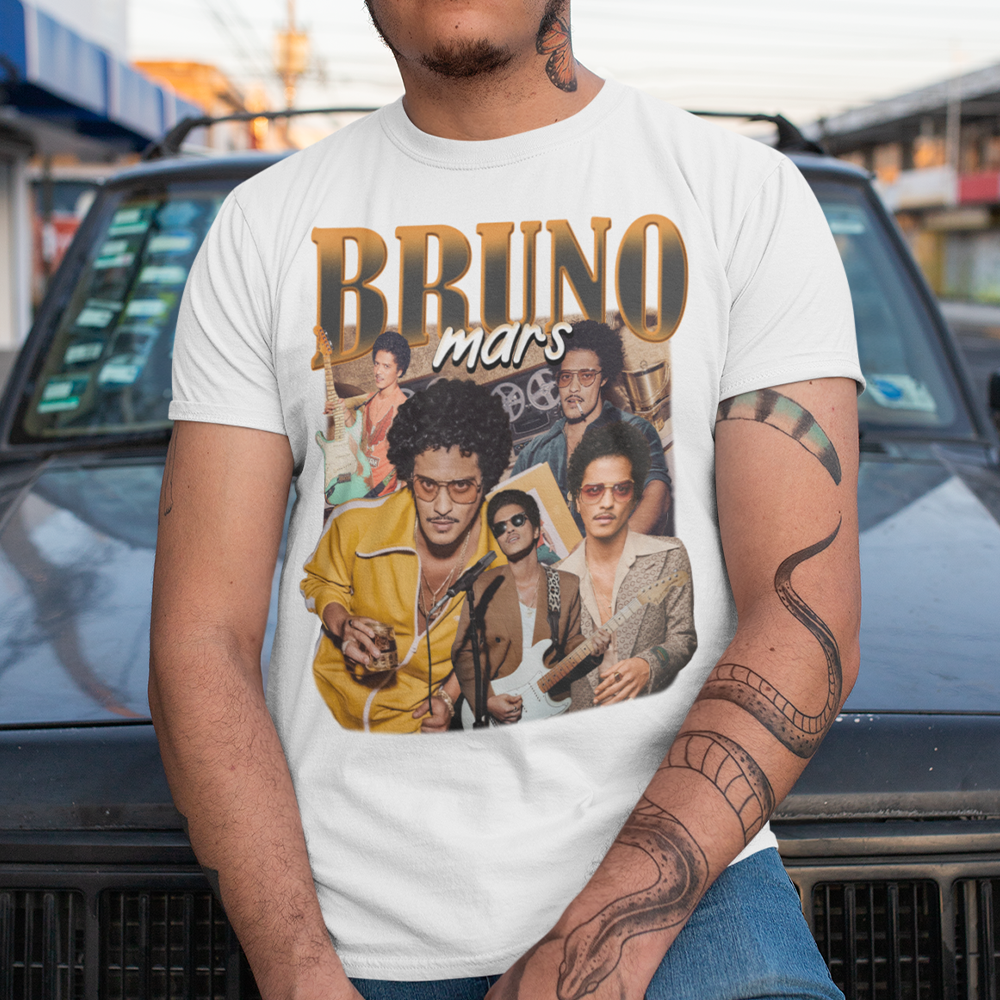 Camiseta Básica Bruno Mars 90's Graphic