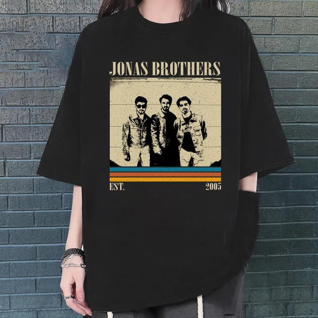 Camiseta Básica Jonas Brothers 2005 Preto