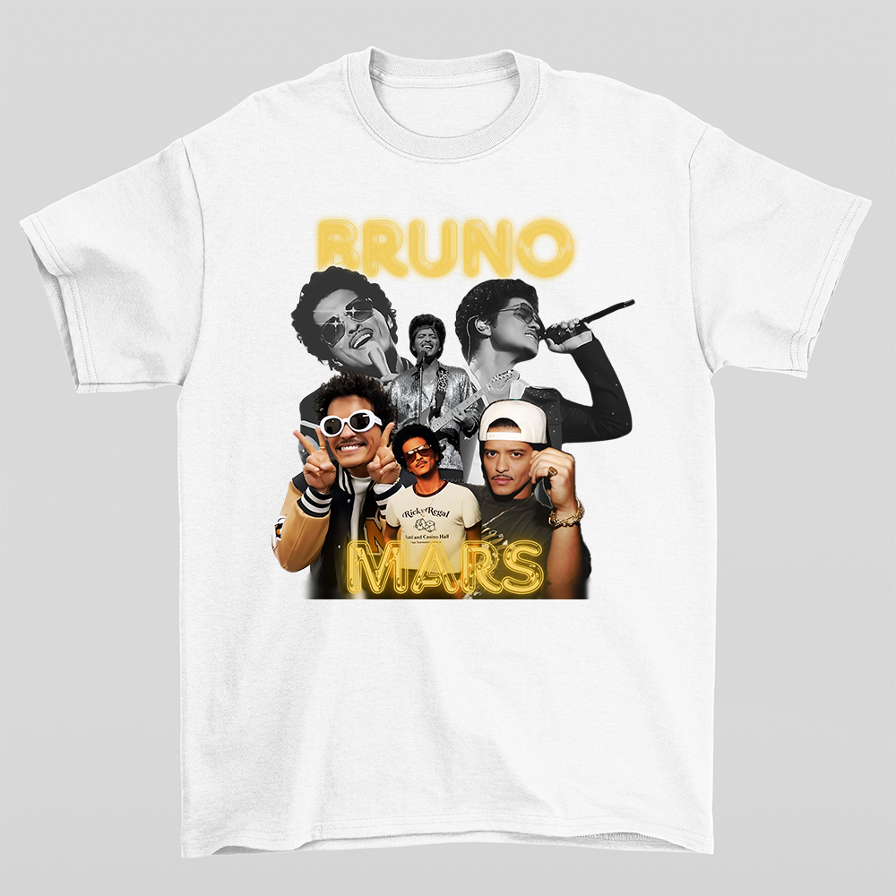 Camiseta Básica Bruno Mars Singer Collab