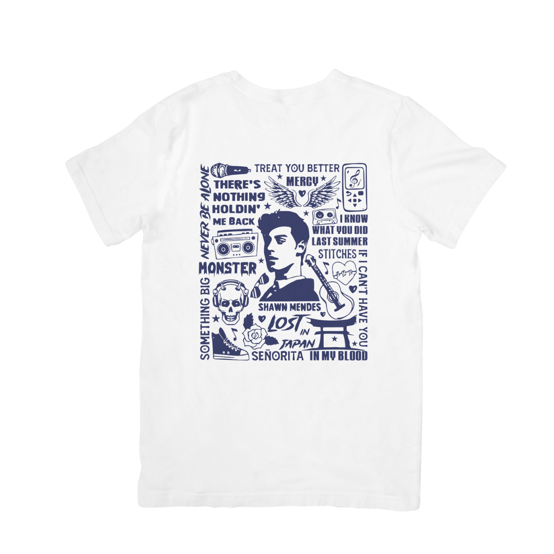 Camiseta Básica Shawn Mendes Songs