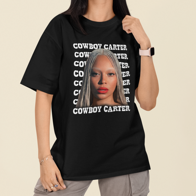 Camiseta Oversized Beyonce Cowboy Carter Tranças