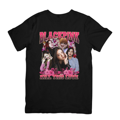 Camiseta Básica Blackpink Kill This Love-PRETO