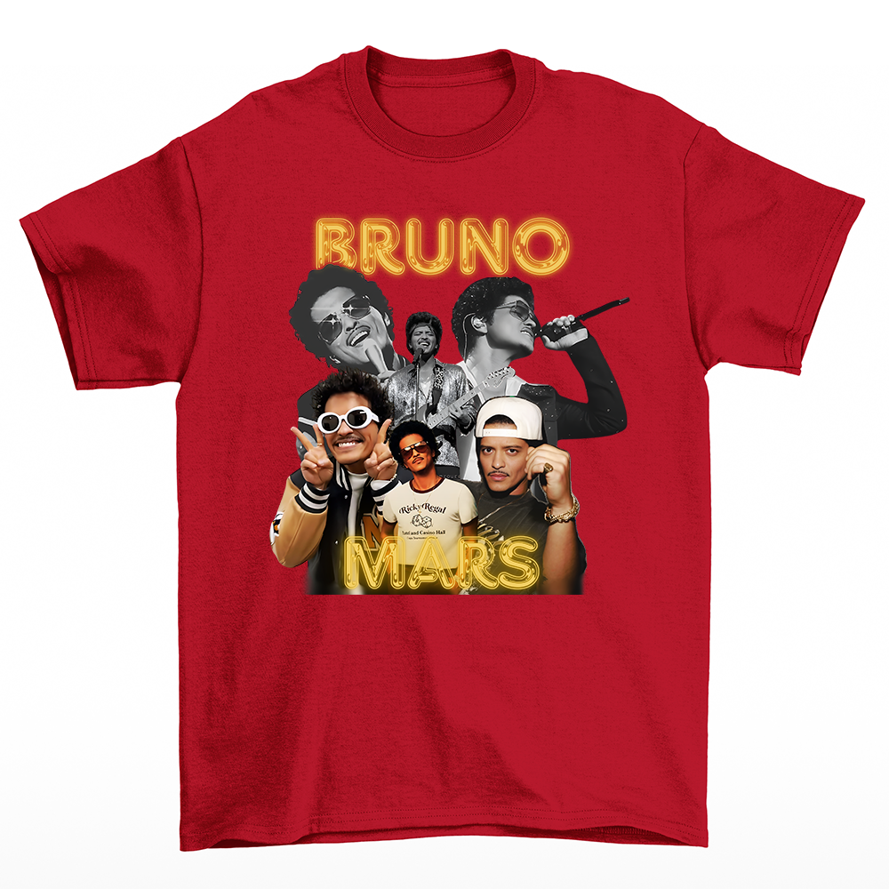 Camiseta Básica Bruno Mars Singer Collab