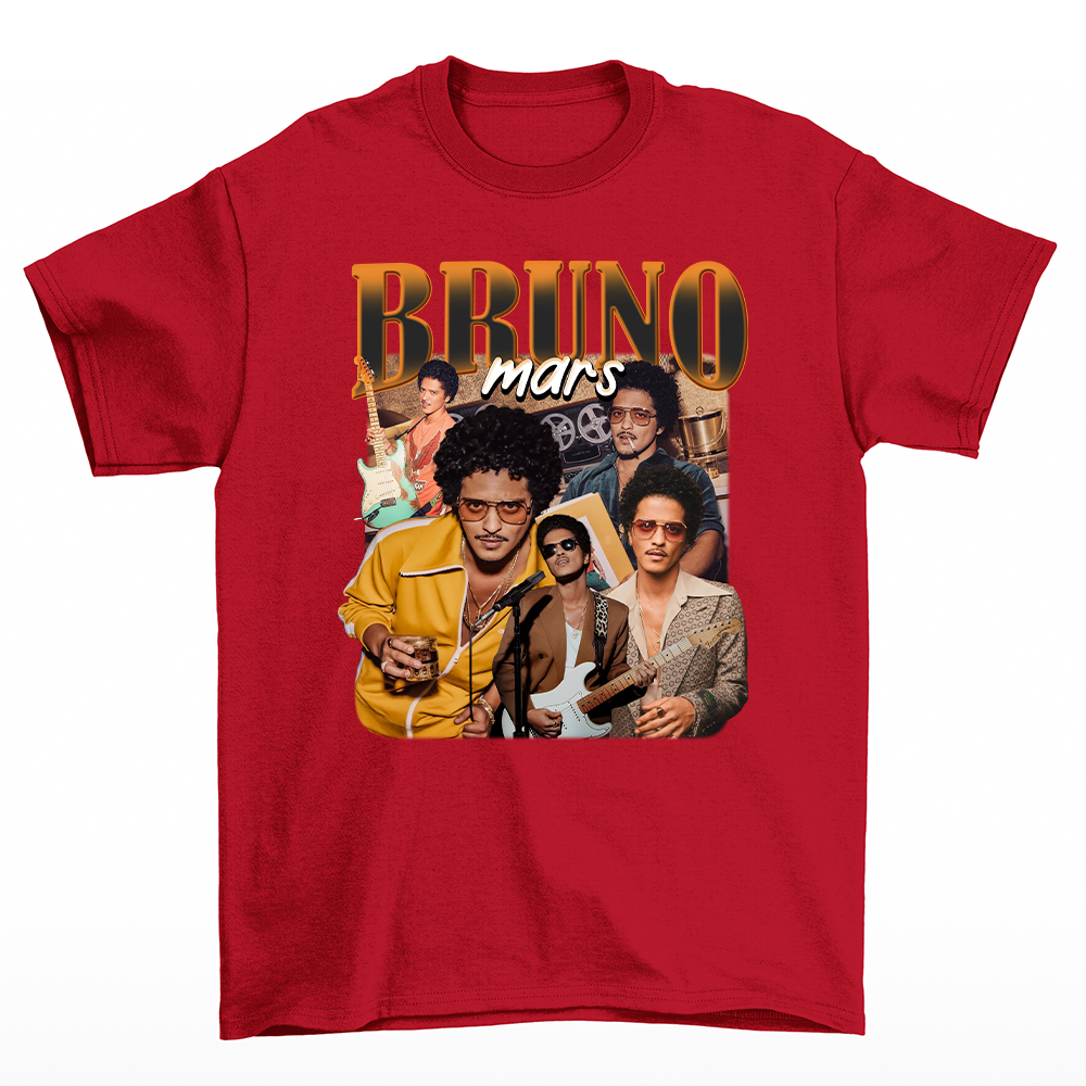 Camiseta Básica Bruno Mars 90's Graphic