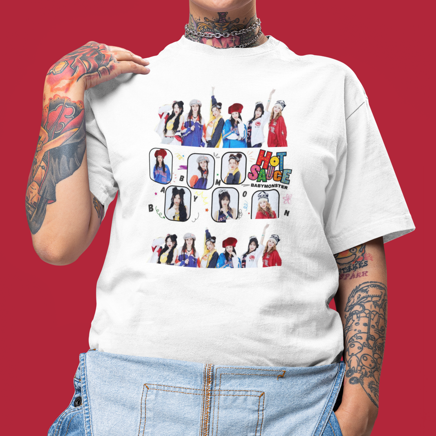 Camiseta Básica Babymonster Music Collab