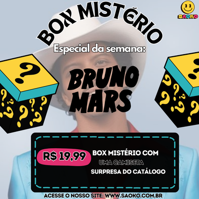 BOX MISTÉRIO- 1 Camiseta Bruno Mars