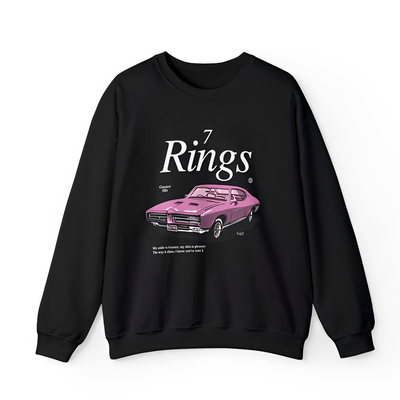 Moletom Gola Redonda Ariana Grande 7 Rings Graphic