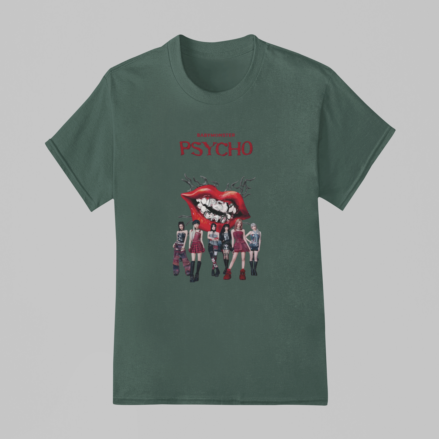 Camiseta Básica Babymonster Psycho Collab