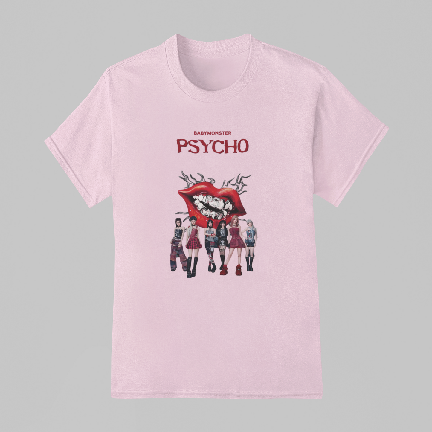 Camiseta Básica Babymonster Psycho Collab