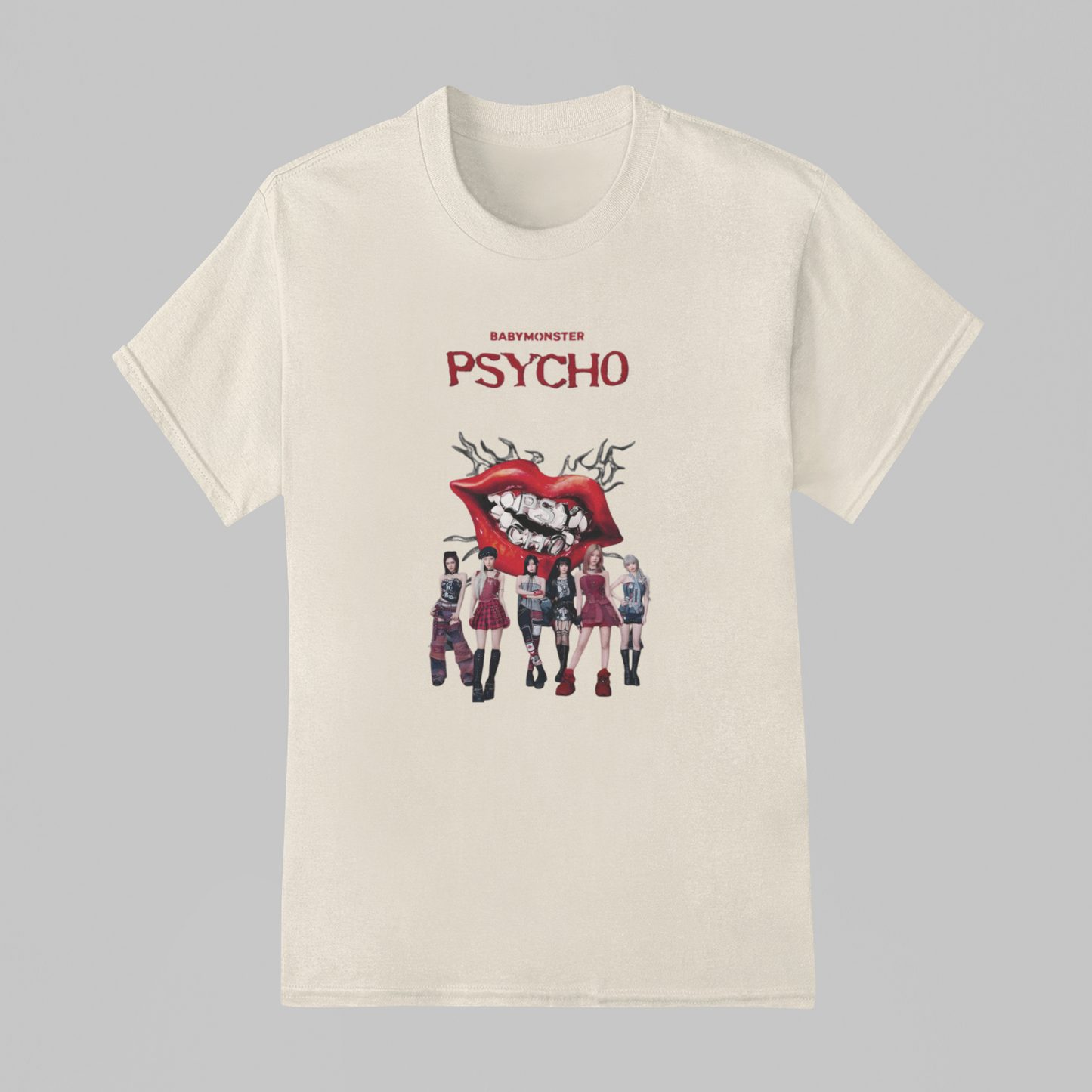 Camiseta Básica Babymonster Psycho Collab