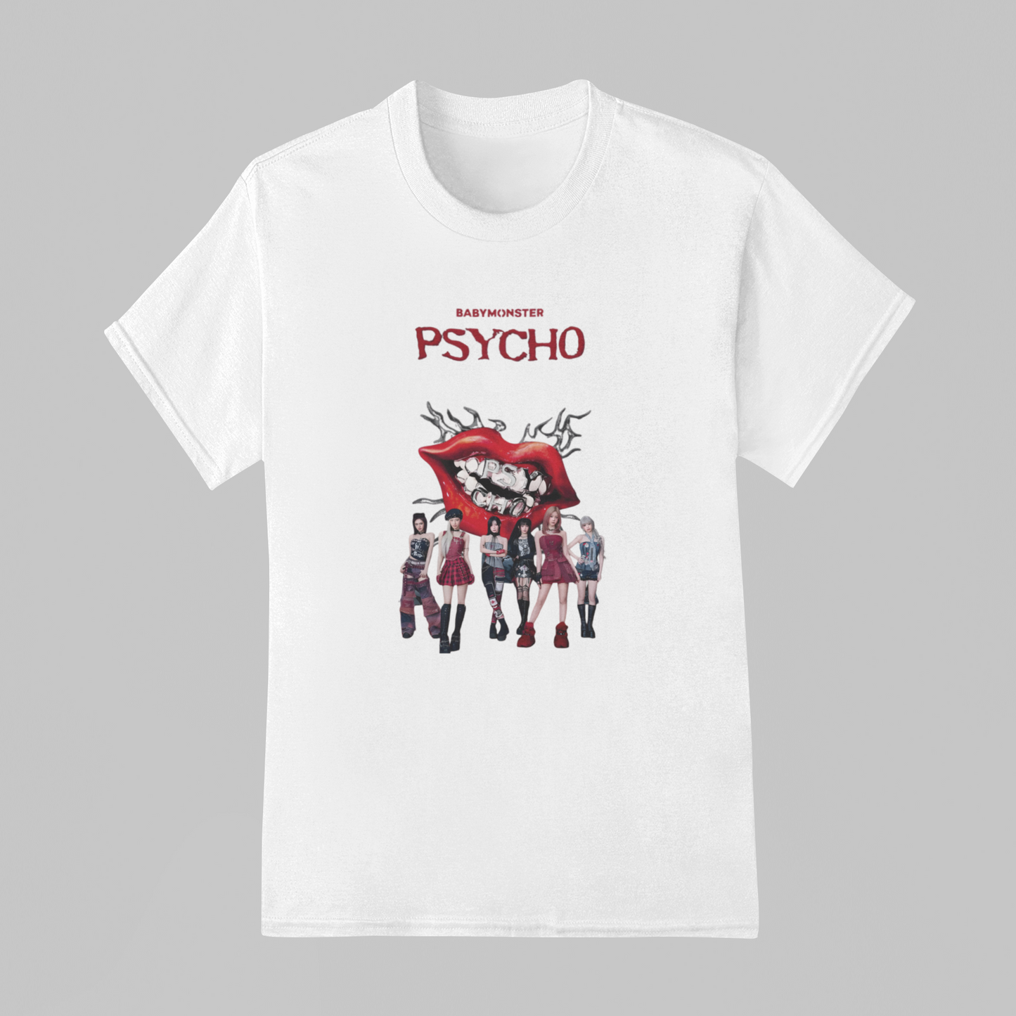 Camiseta Básica Babymonster Psycho Collab
