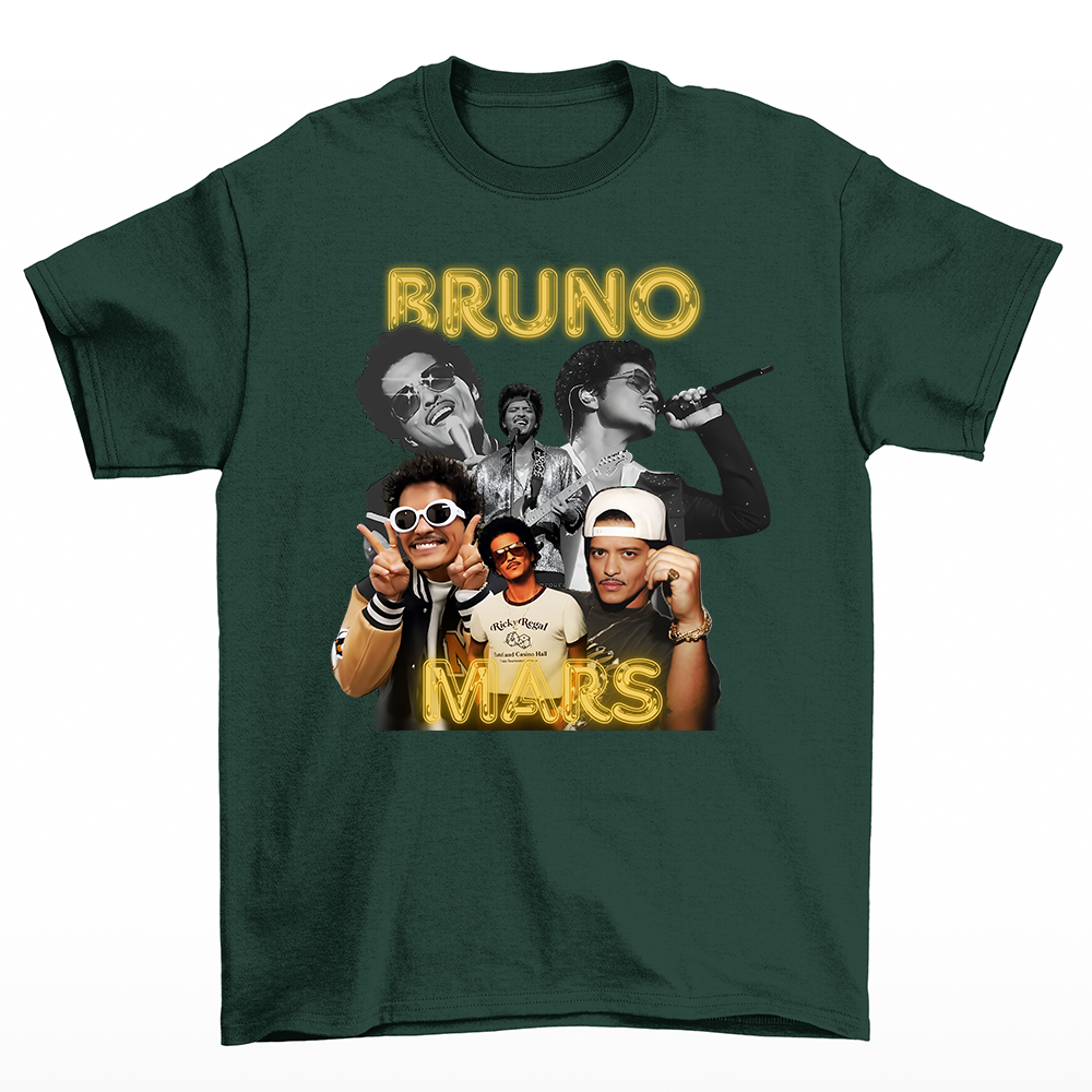 Camiseta Básica Bruno Mars Singer Collab