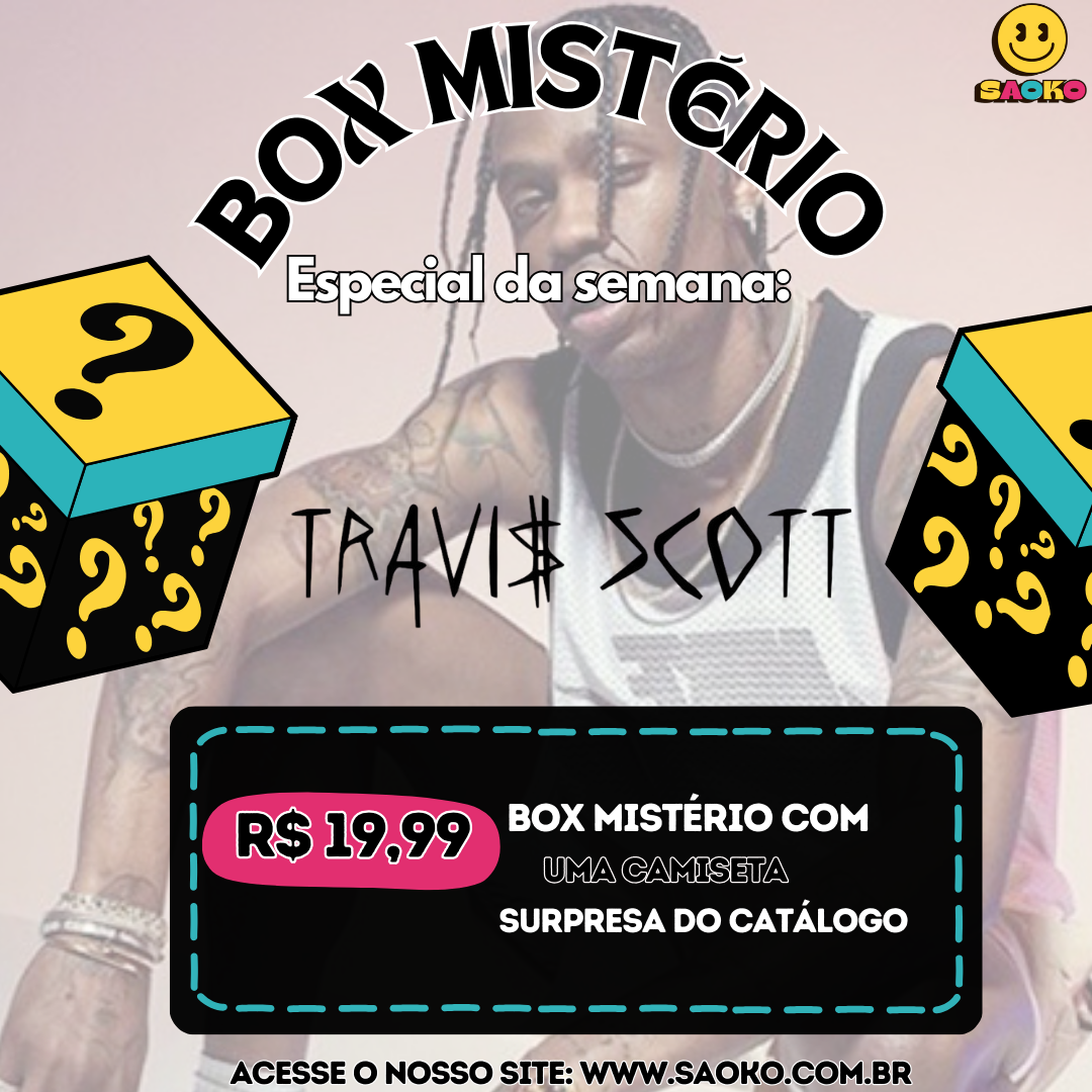 BOX MISTÉRIO- 1 Camiseta Travis Scott