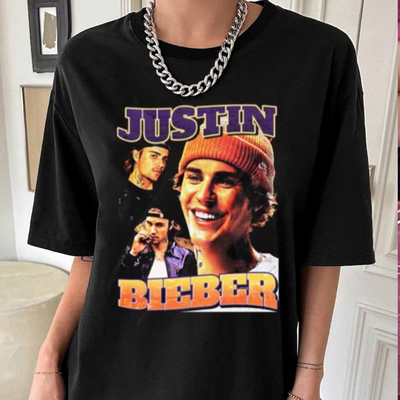 Camiseta Básica Justin Bieber 90's