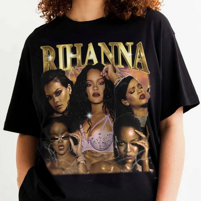 Camiseta Básica Rihanna 90's Vintage