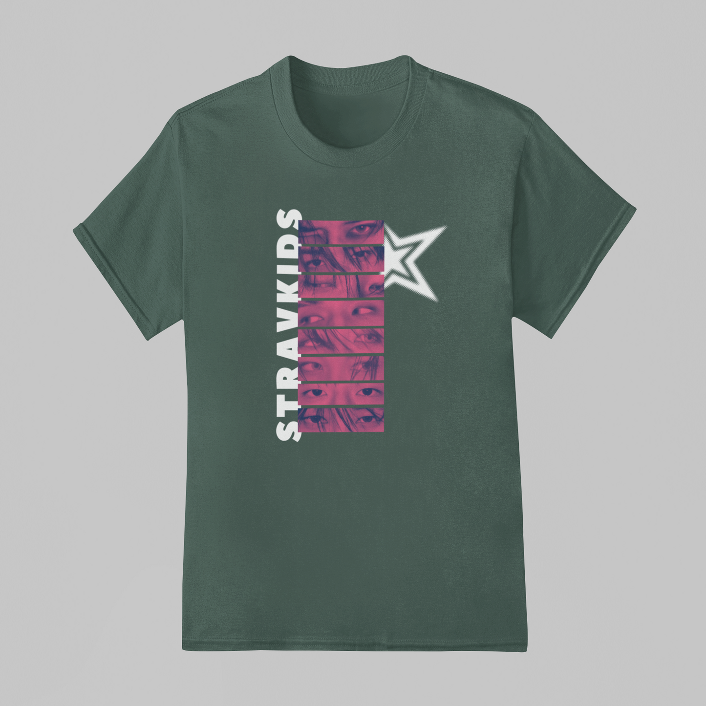 Camiseta Básica Stray Kids Pink Collab