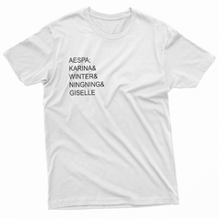 Camiseta Básica Aespa Kpop Retro