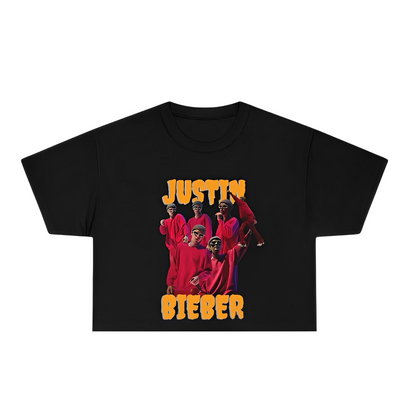 Camiseta Cropped Justin Bieber Aesthetic