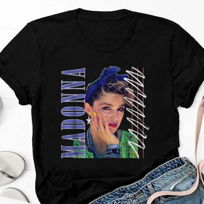 Camiseta Básica Madonna Aesthetic Preto