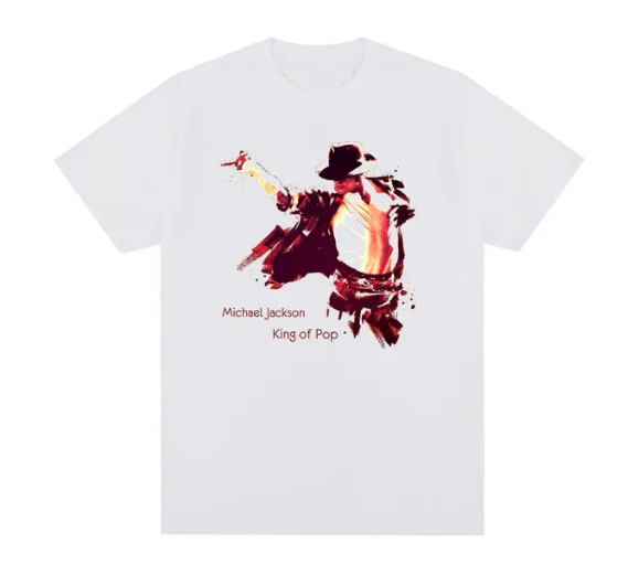 Camiseta Básica Michael Jackson Aquarela