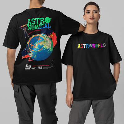 camisa básica preta estampa de astroworld travis scott