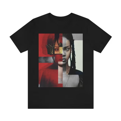 Camiseta Básica Rihanna Album Collage