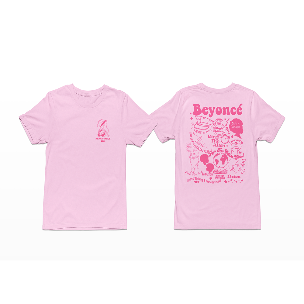 camiseta básica rosa bebê beyonce renaissance