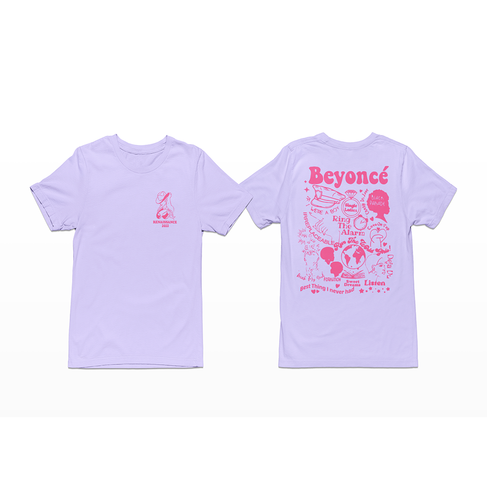 camiseta básica lilás beyonce renaissance