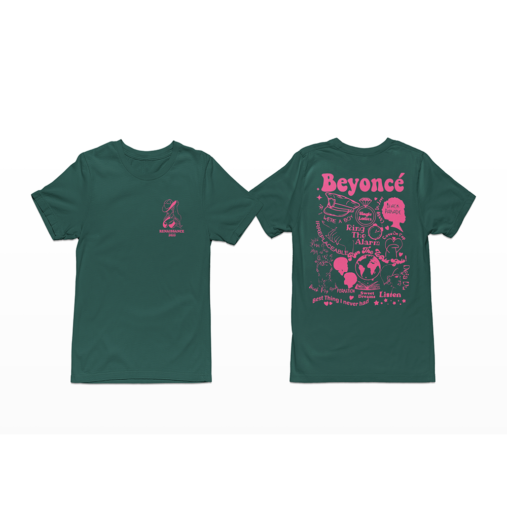 camiseta básica verde beyonce renaissance