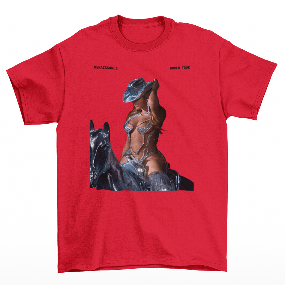 Camiseta Básica Beyonce Renaissance World Tour Basic- VERMELHO