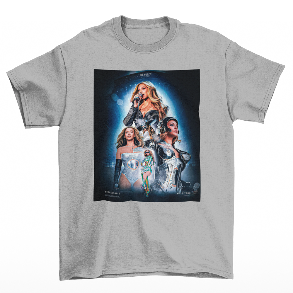 Camiseta Básica Beyonce Aesthetic- CINZA