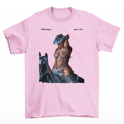 Camiseta Básica Beyonce Renaissance World Tour Basic- ROSA BEBE