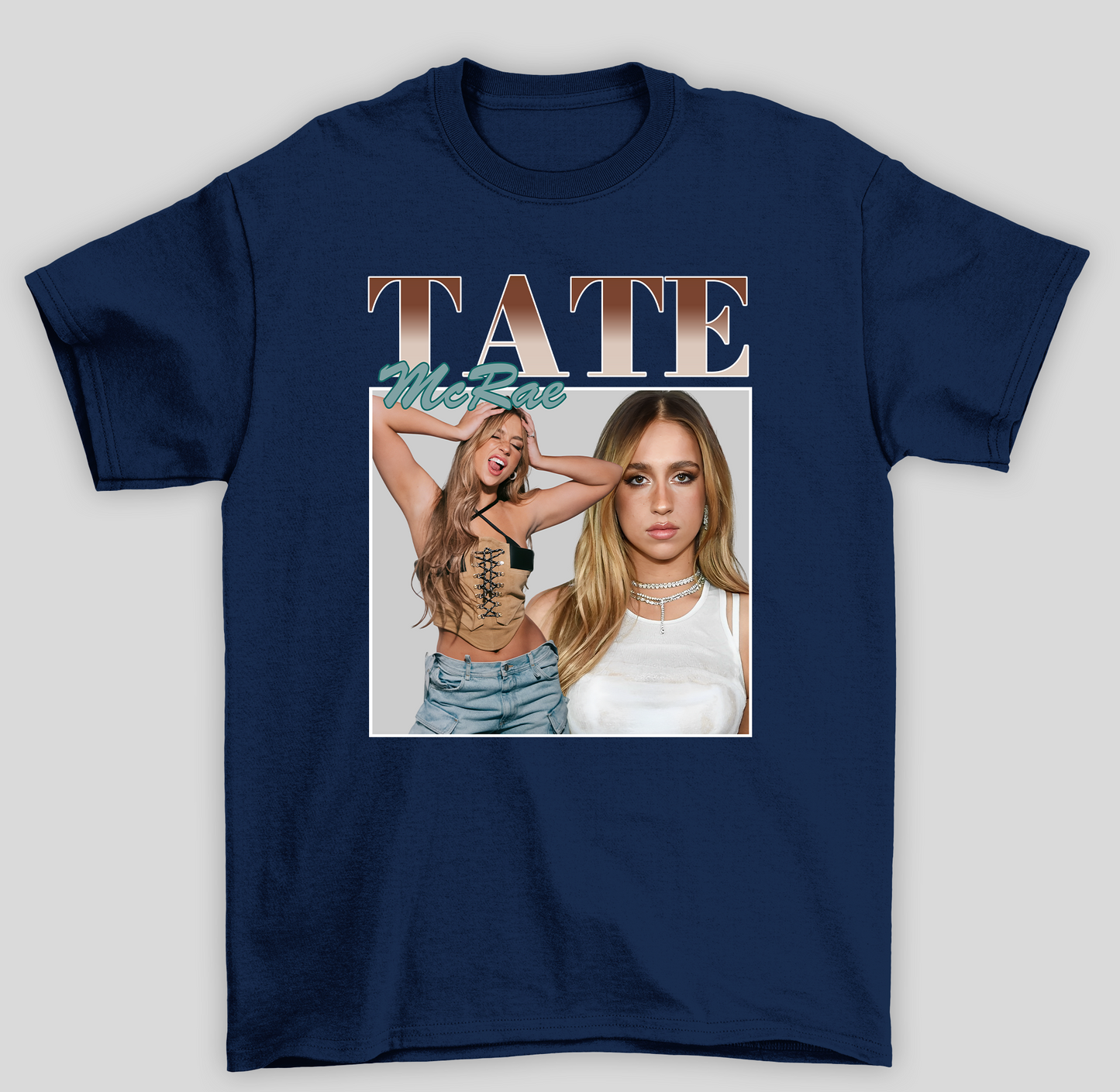 Camiseta Básica Tate McRae Retro- azul-marinho